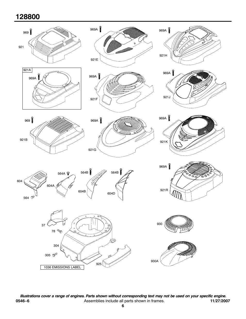 Briggs & Stratton 128800 User Manual | Page 6 / 20