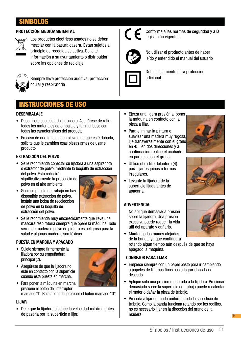 Simbolos instrucciones de uso | Triton TCM BS User Manual | Page 31 / 33