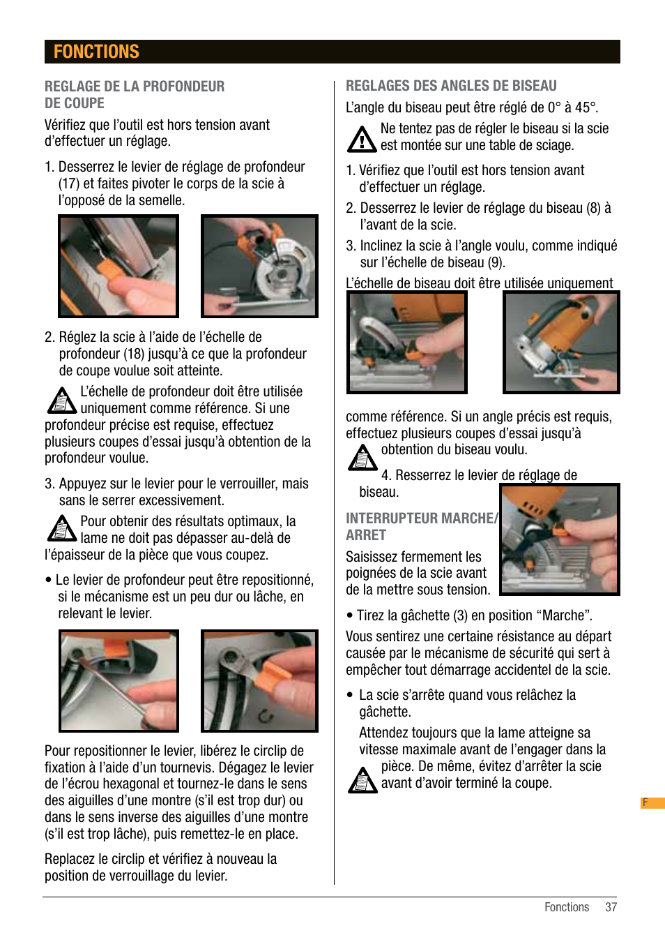 Fonctions | Triton TA184CSL User Manual | Page 37 / 92