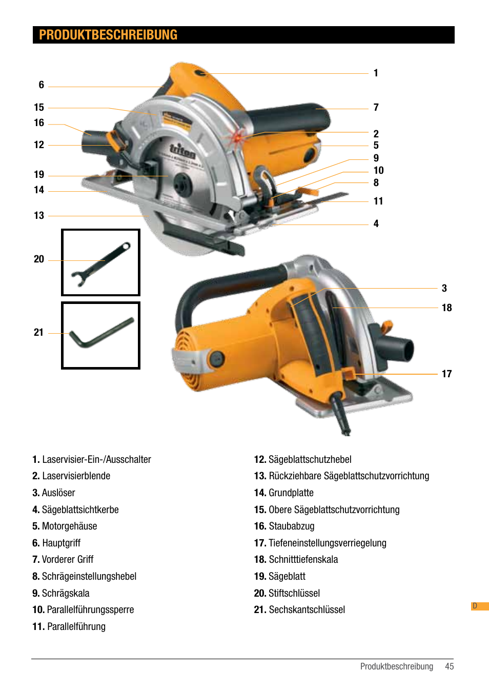 Produktbeschreibung | Triton TA184CSL User Manual | Page 45 / 92