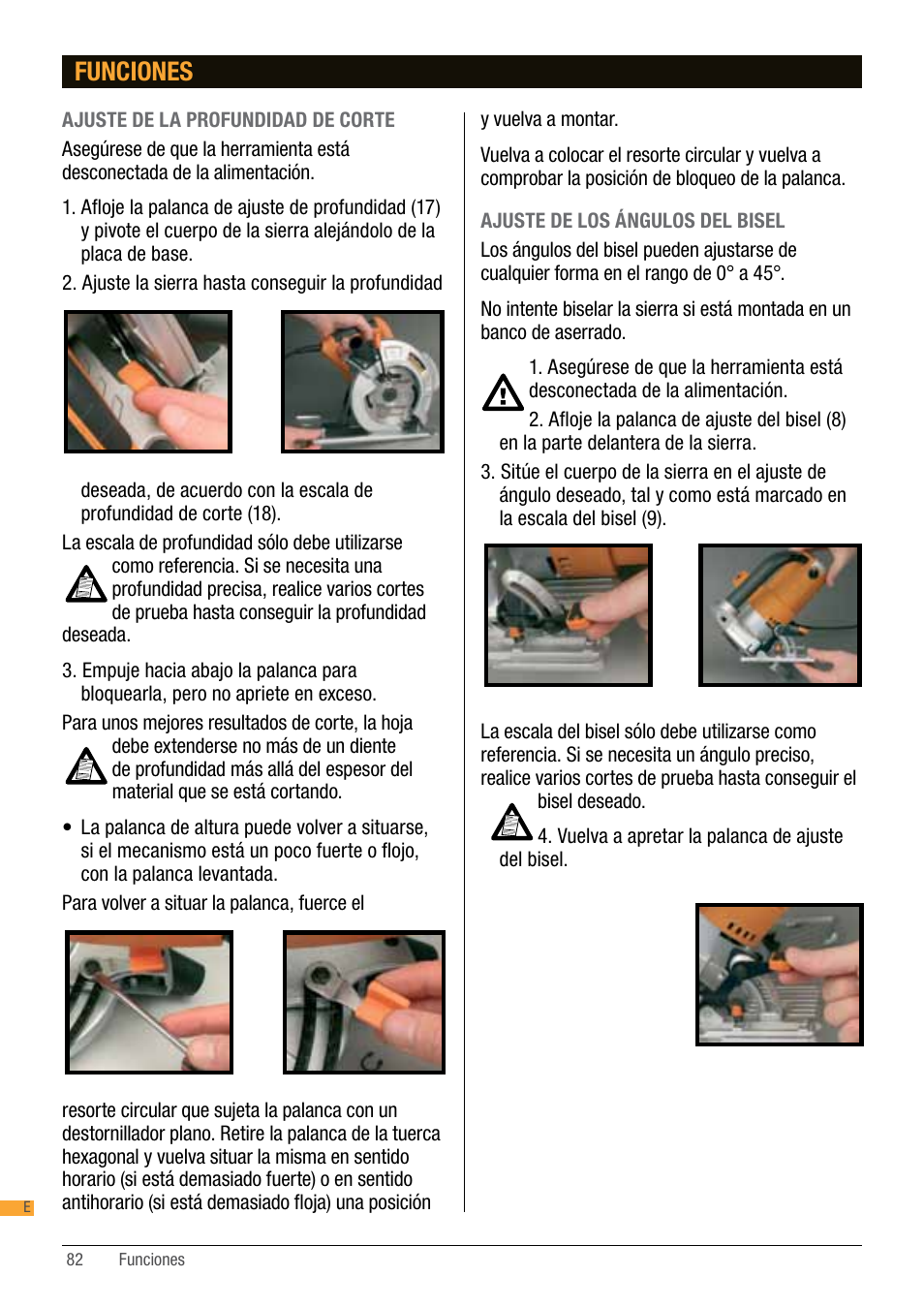 Funciones | Triton TA184CSL User Manual | Page 82 / 92