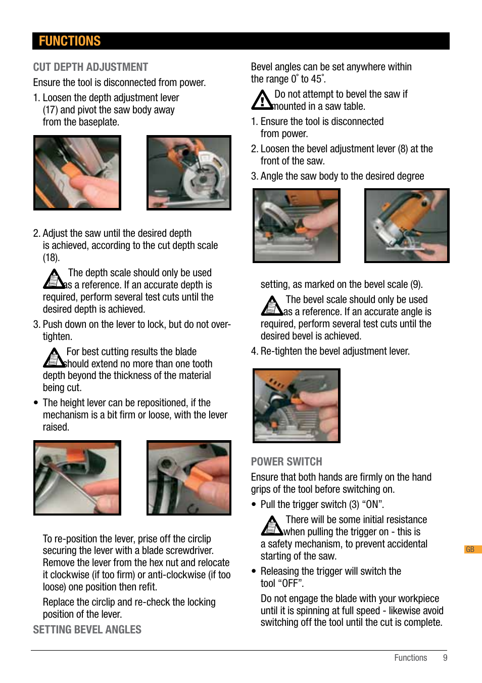 Functions | Triton TA184CSL User Manual | Page 9 / 92