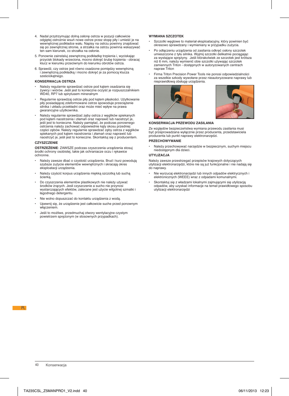 Triton TA 235CSL User Manual | Page 41 / 72