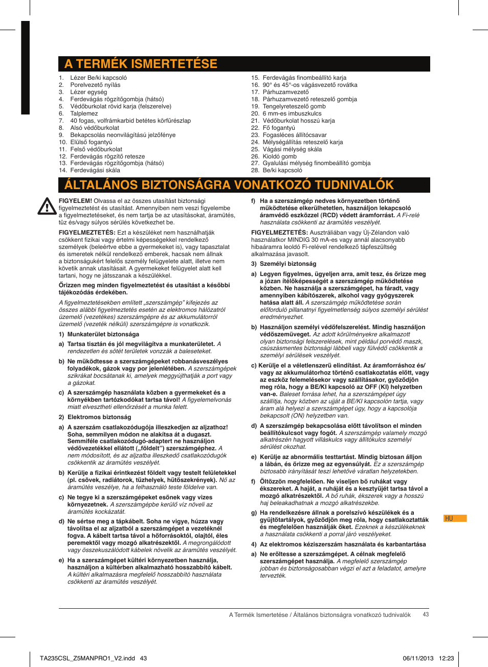 Triton TA 235CSL User Manual | Page 44 / 72