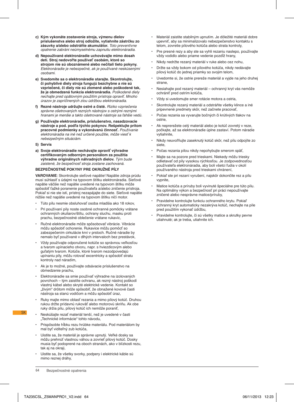 Triton TA 235CSL User Manual | Page 65 / 72