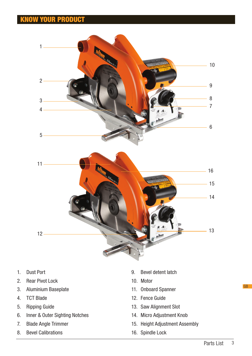 Know your product | Triton TSA 001 User Manual | Page 3 / 48