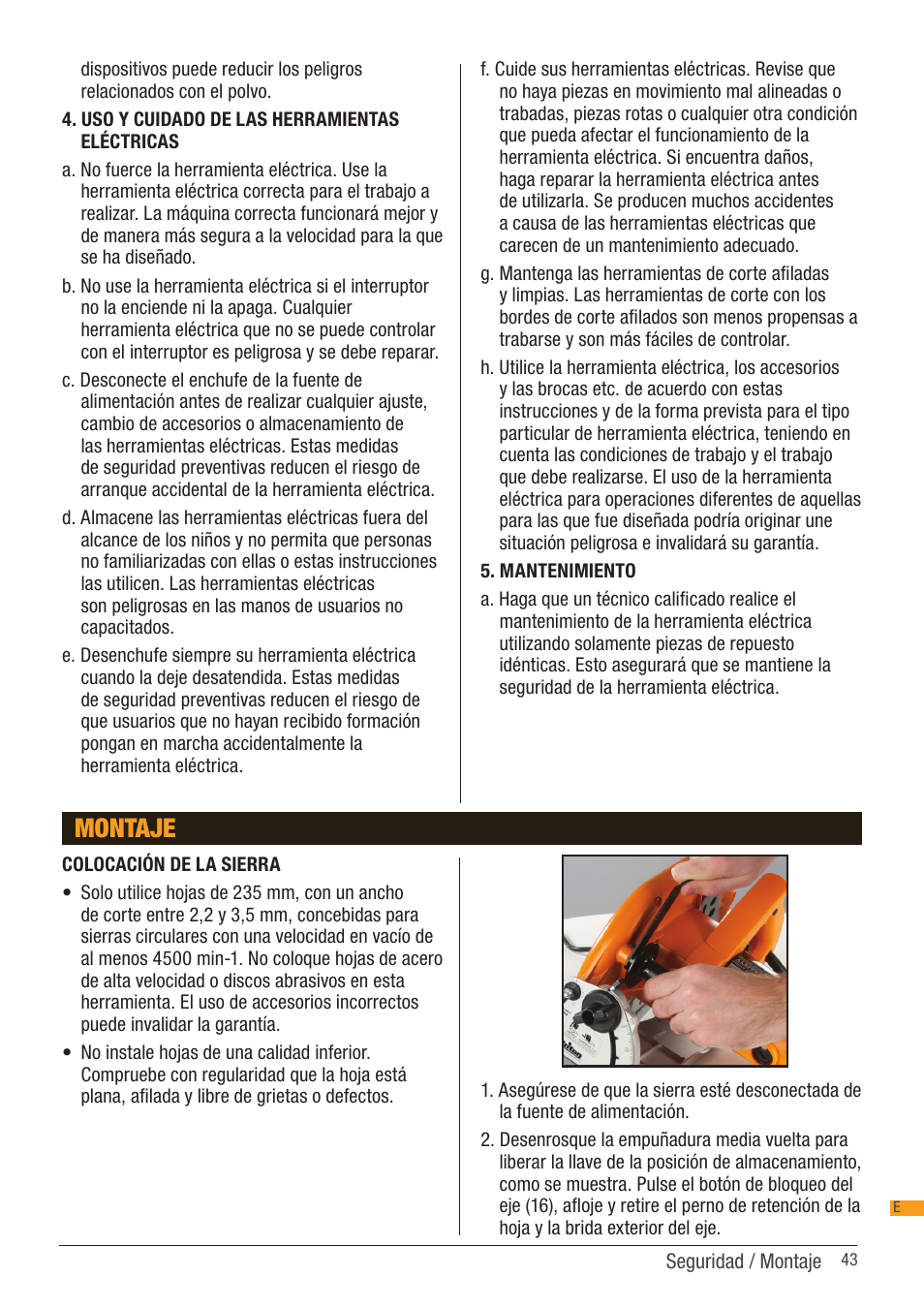 Montaje | Triton TSA 001 User Manual | Page 43 / 48