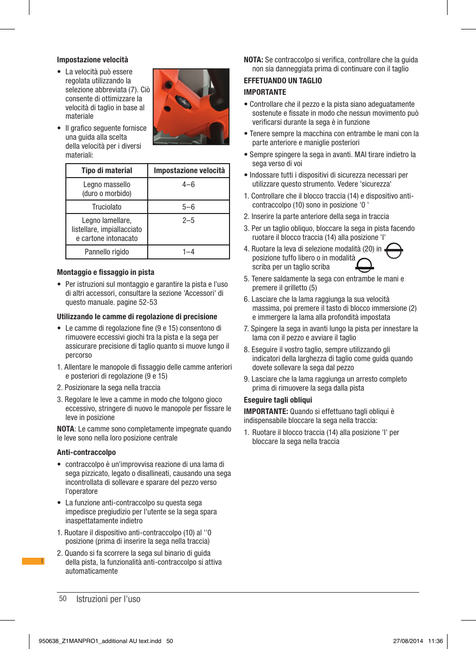 Triton TTS 1400 User Manual | Page 50 / 66