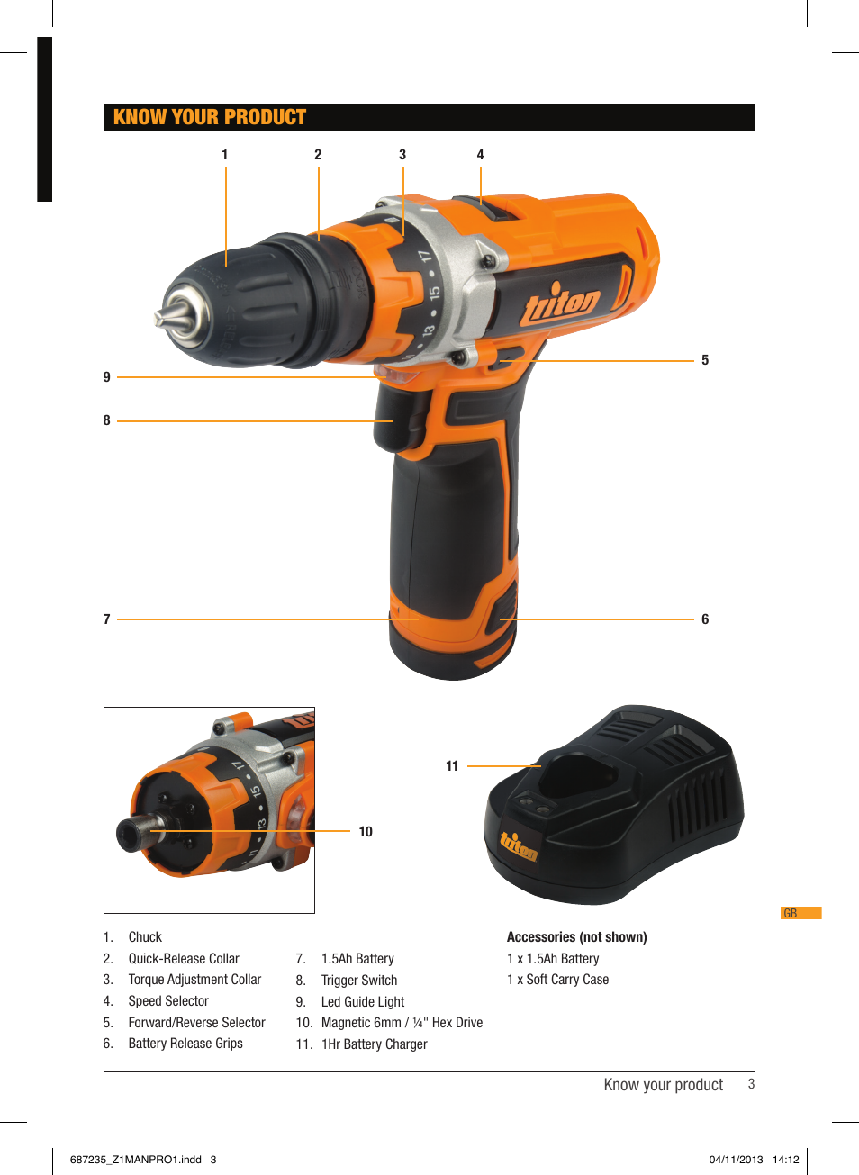 Know your product | Triton T12 DD User Manual | Page 4 / 50