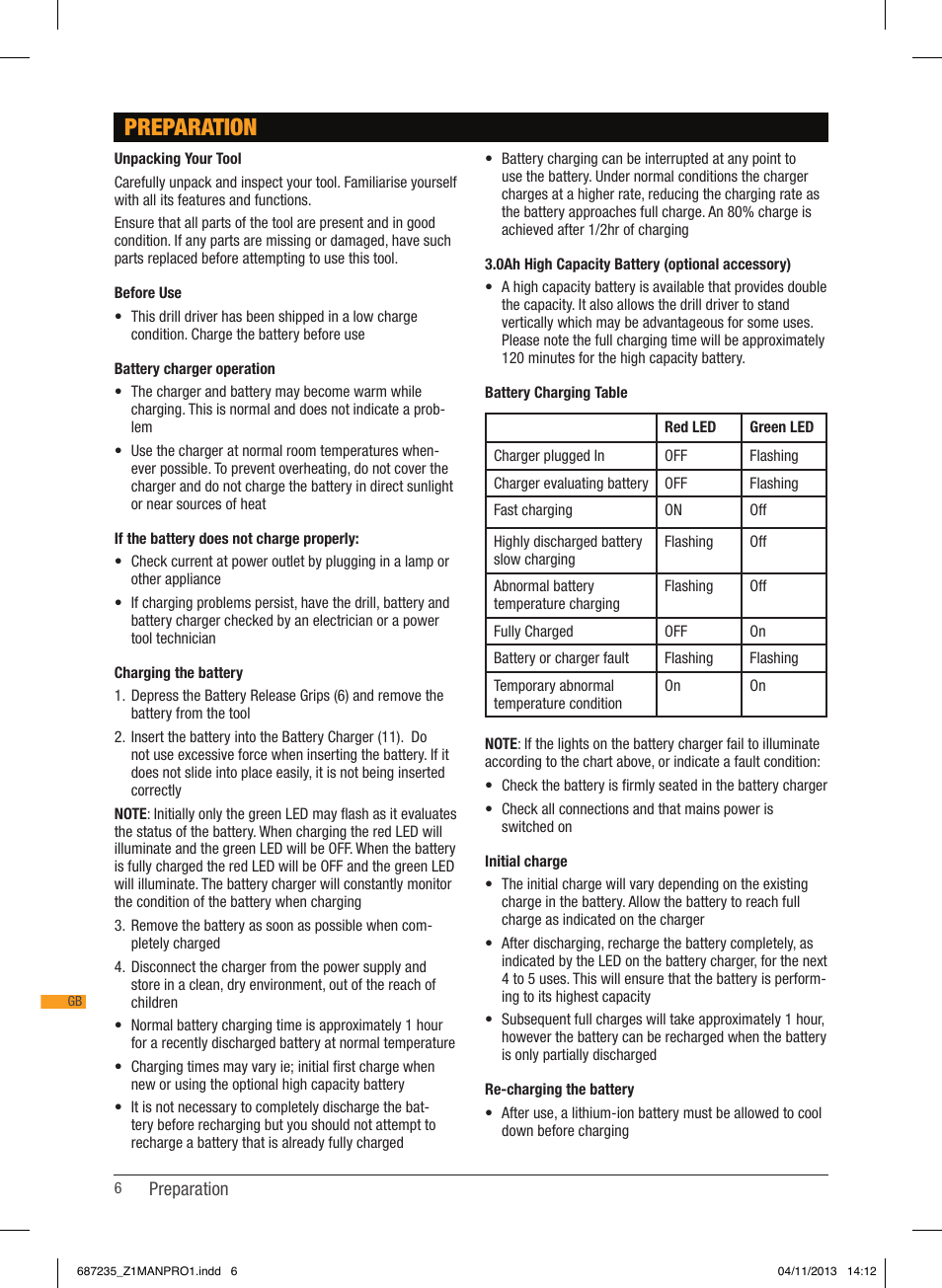 Preparation | Triton T12 DD User Manual | Page 7 / 50