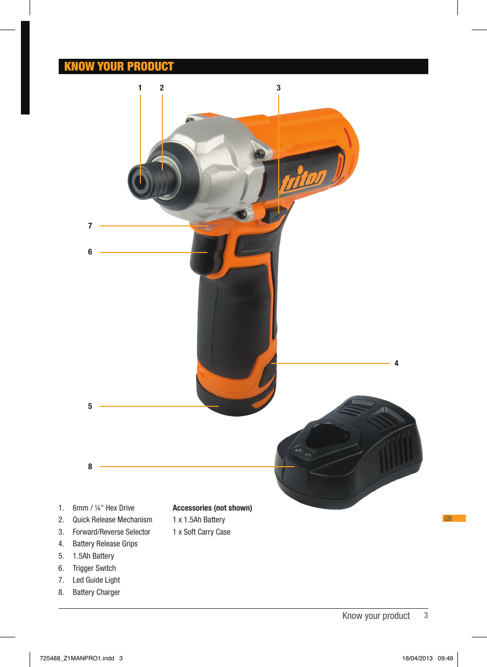 Know your product | Triton T12 ID User Manual | Page 4 / 50