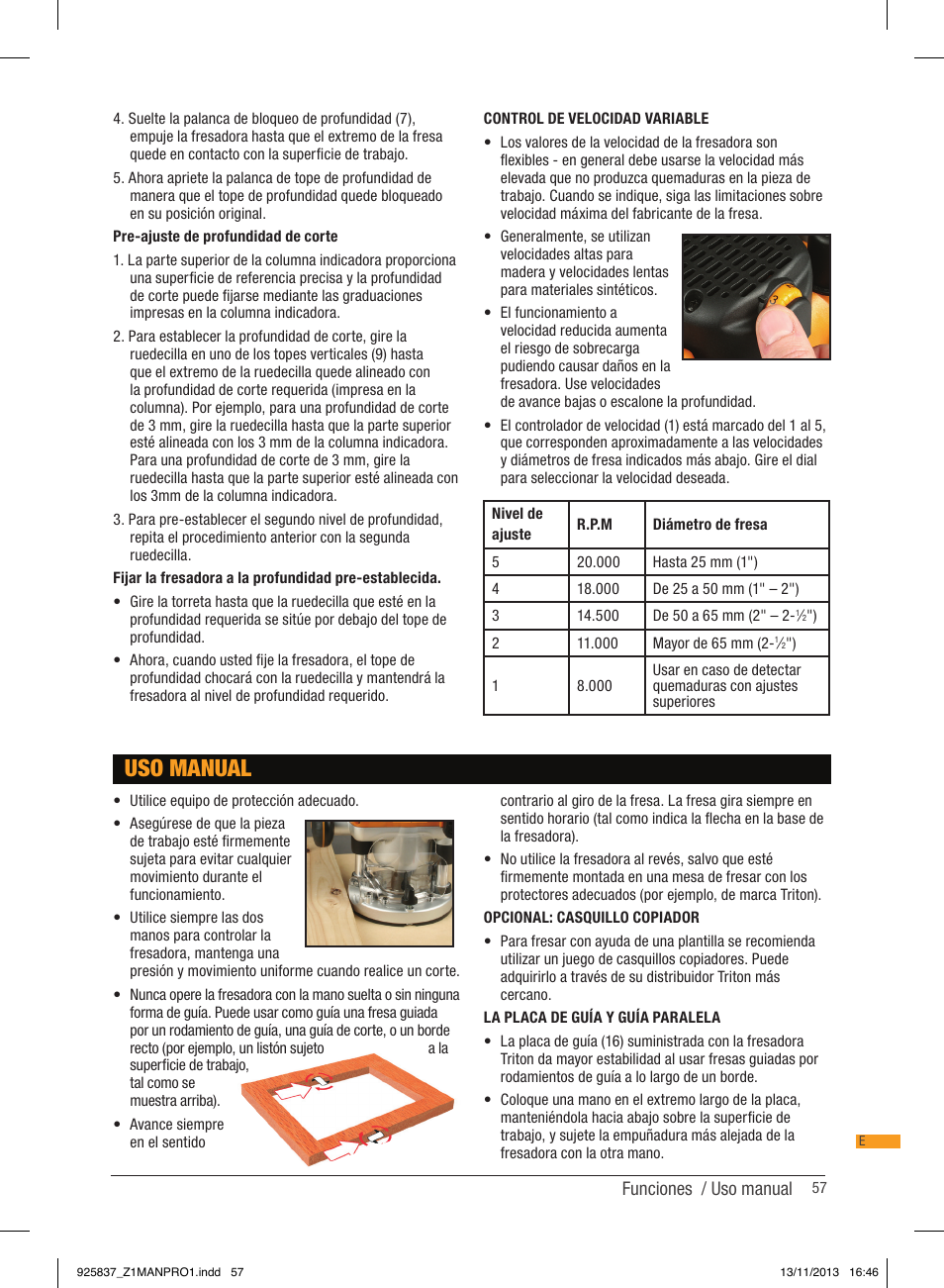 Uso manual | Triton JOF 001 User Manual | Page 57 / 64