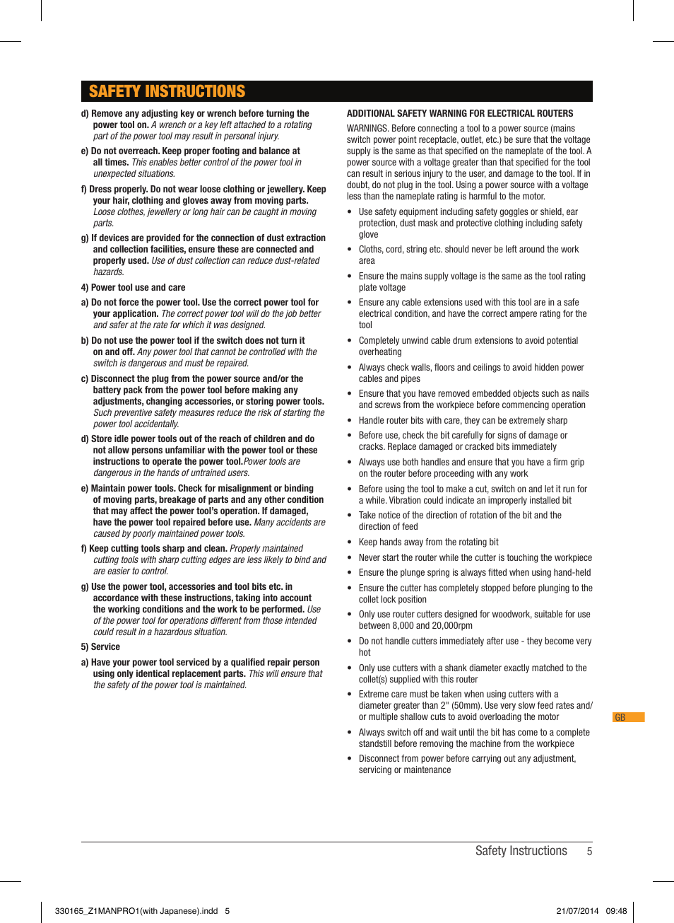 Safety instructions | Triton TRA 001 User Manual | Page 6 / 72