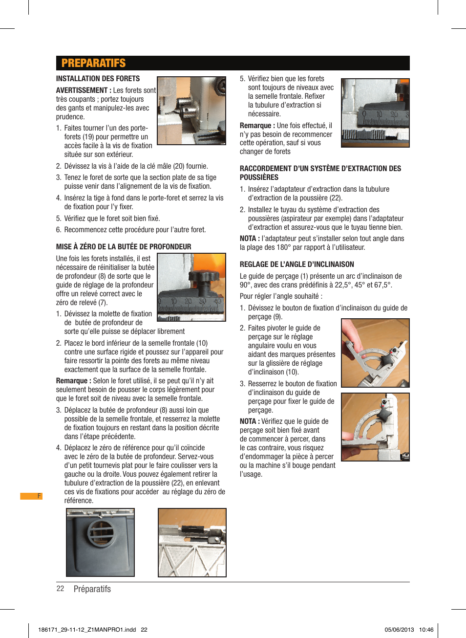Preparatifs | Triton TDJ 600 User Manual | Page 23 / 54