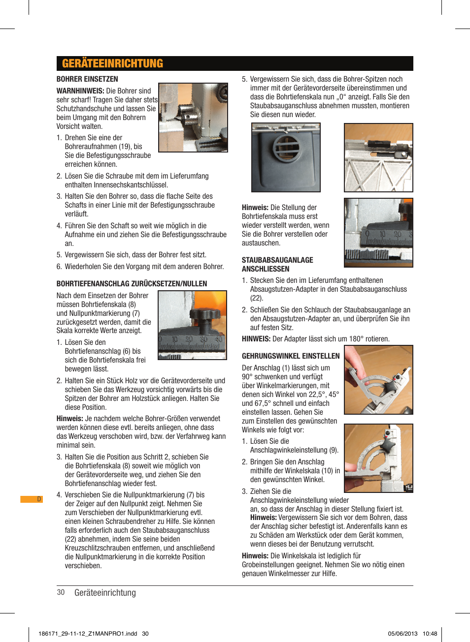 Geräteeinrichtung | Triton TDJ 600 User Manual | Page 31 / 54