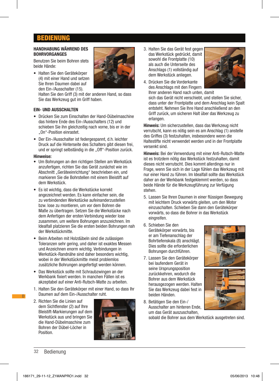 Bedienung | Triton TDJ 600 User Manual | Page 33 / 54