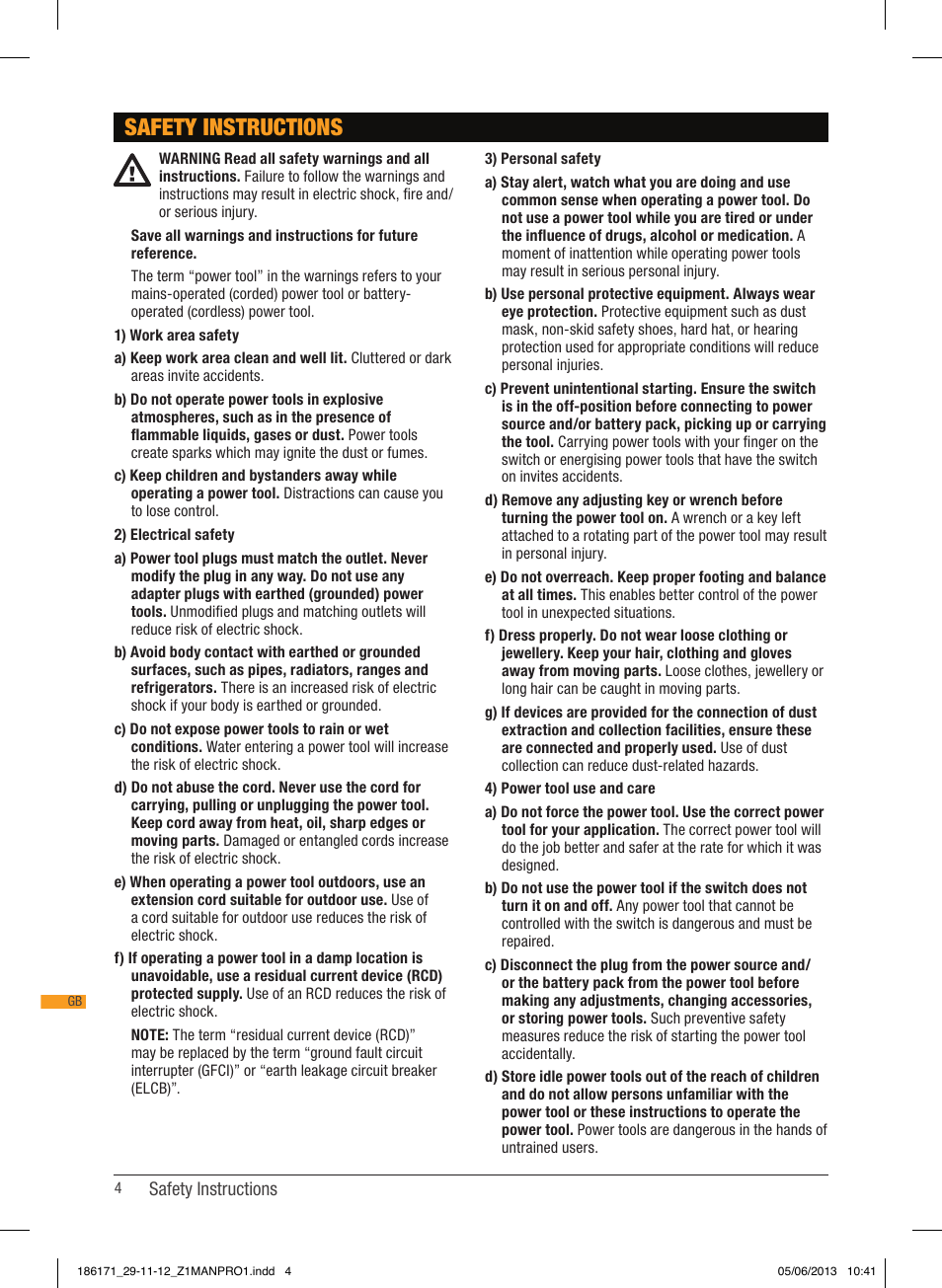 Safety instructions | Triton TDJ 600 User Manual | Page 5 / 54