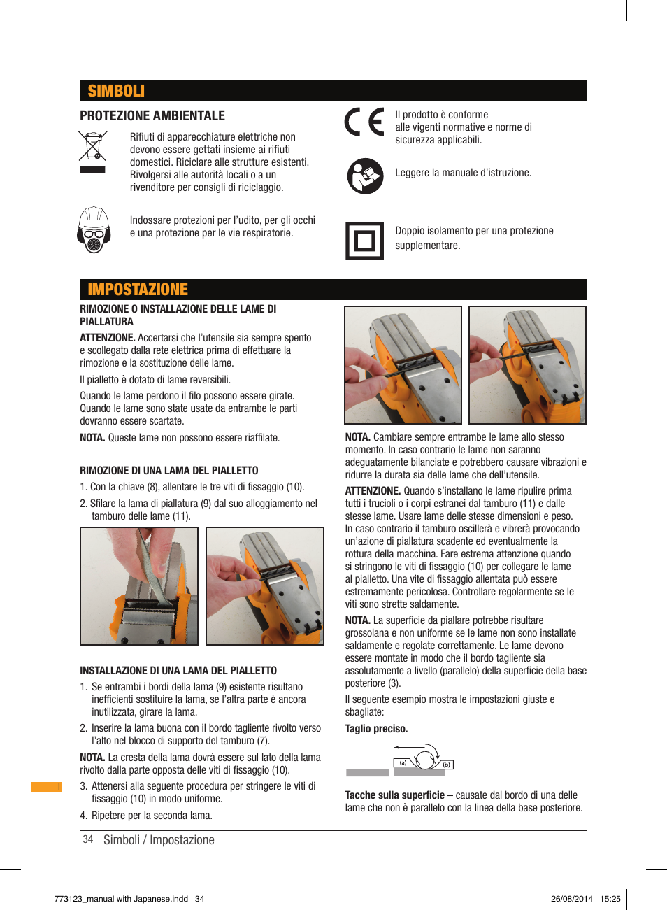 Simboli, Impostazione, Protezione ambientale | Triton TCM PL User Manual | Page 34 / 54