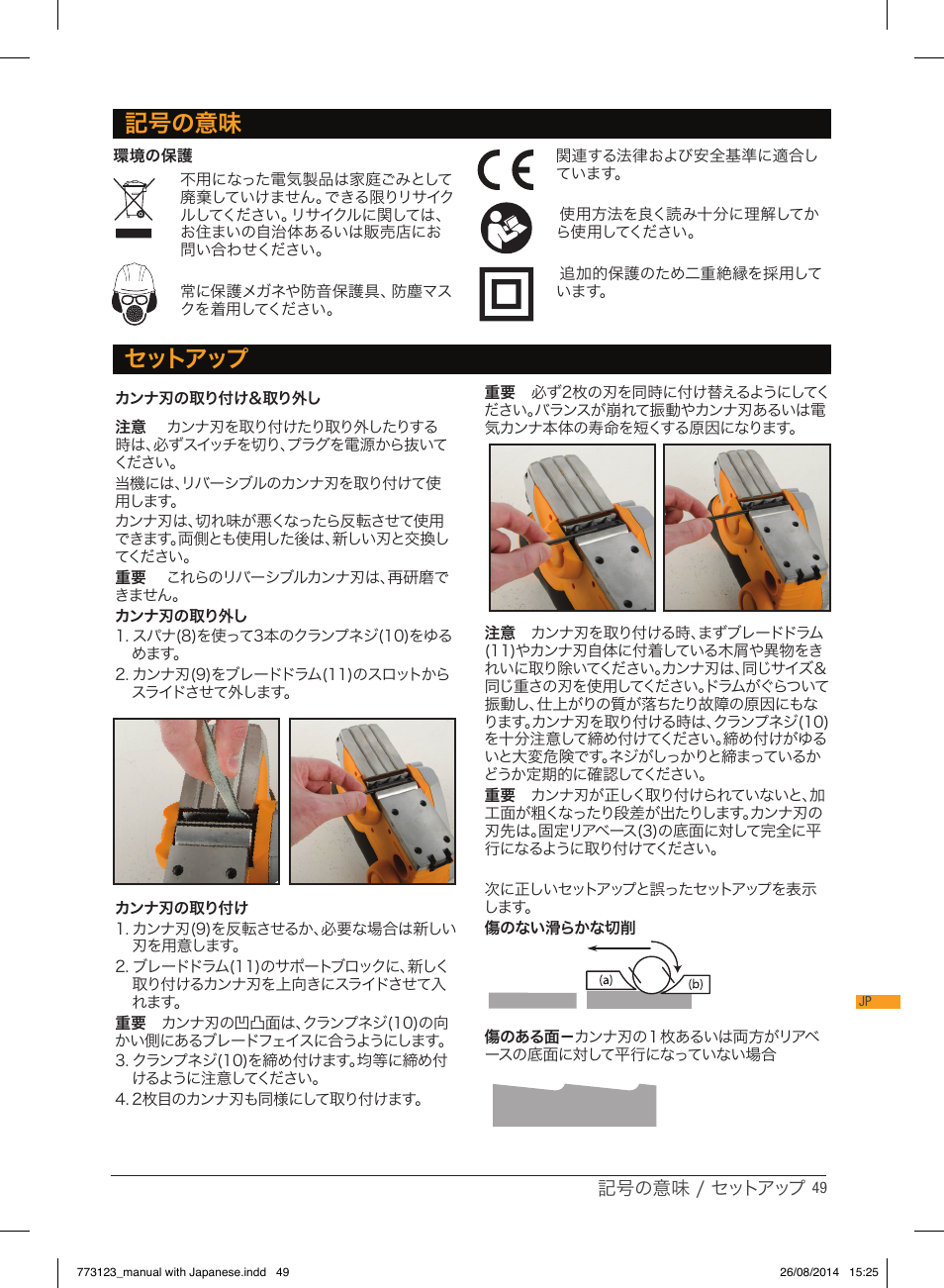 記号の意味, セットアップ | Triton TCM PL User Manual | Page 49 / 54