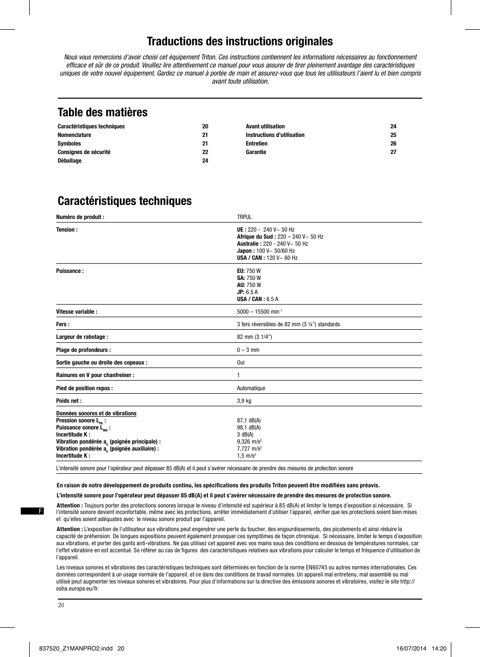 Triton TRP UL User Manual | Page 21 / 52