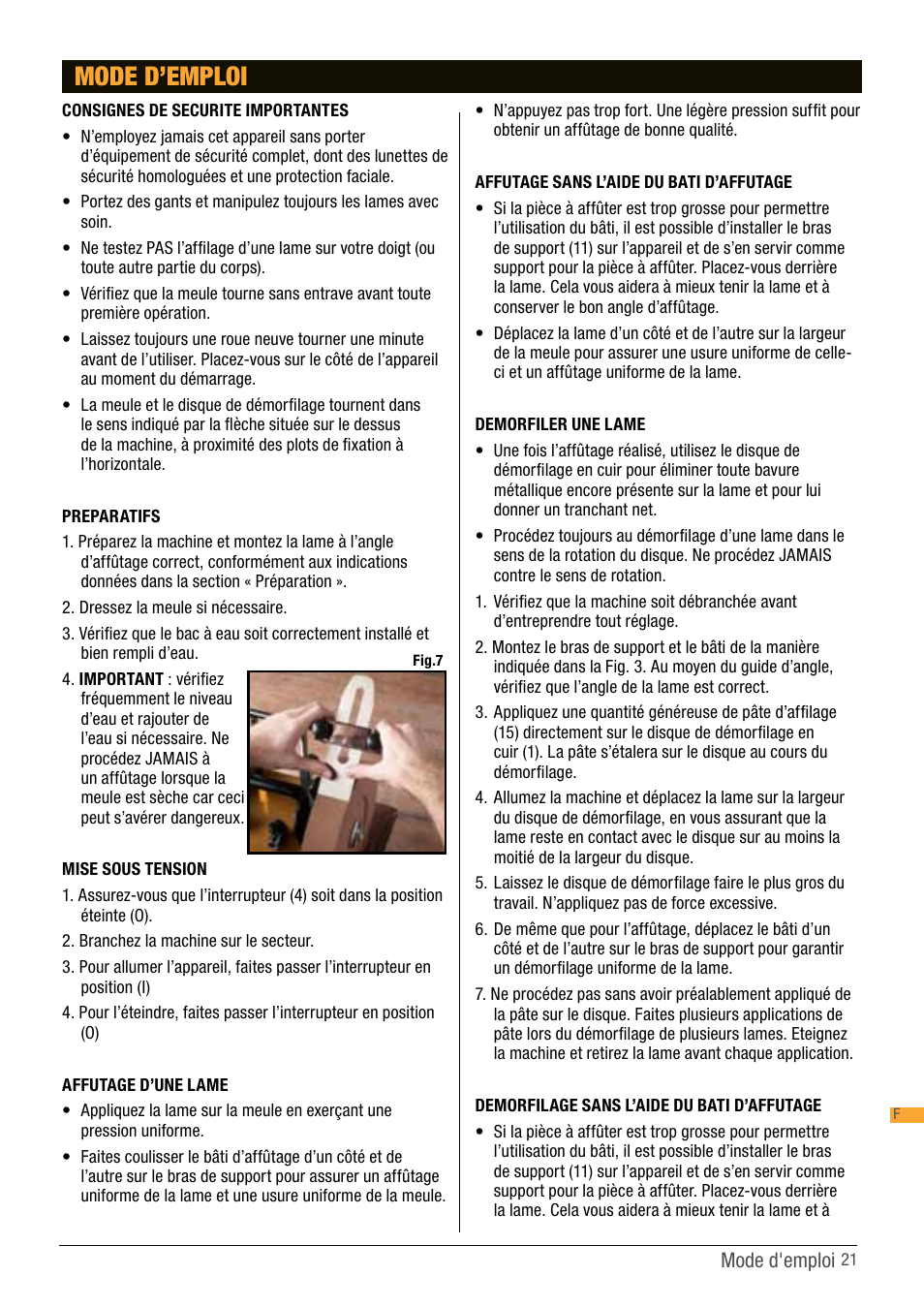 Mode d’emploi | Triton TWS S10 User Manual | Page 21 / 44