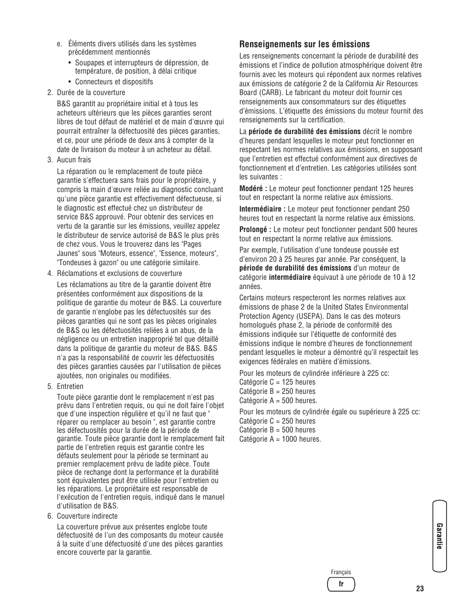 Briggs & Stratton 5500 Watt User Manual | Page 73 / 76