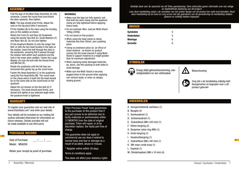 Triton MSA 200 User Manual | Page 3 / 8