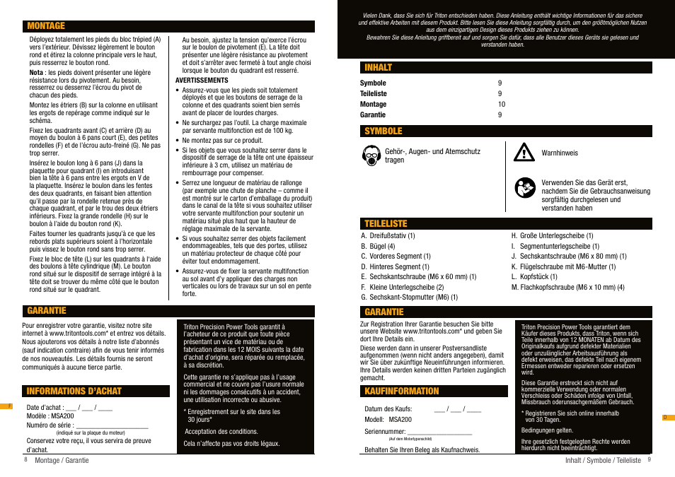 Triton MSA 200 User Manual | Page 5 / 8