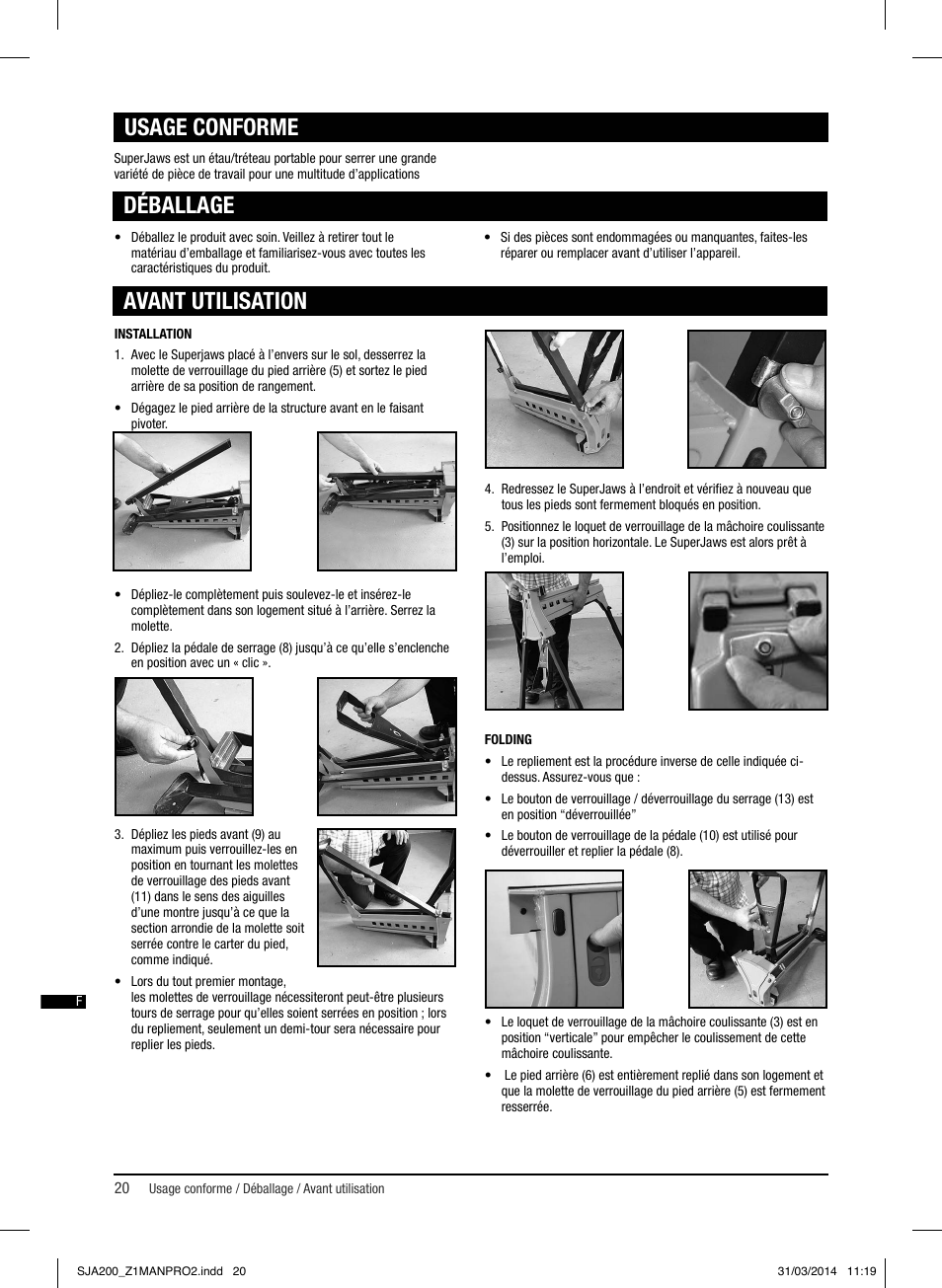 Usage conforme, Déballage avant utilisation | Triton SJA 200 User Manual | Page 21 / 66