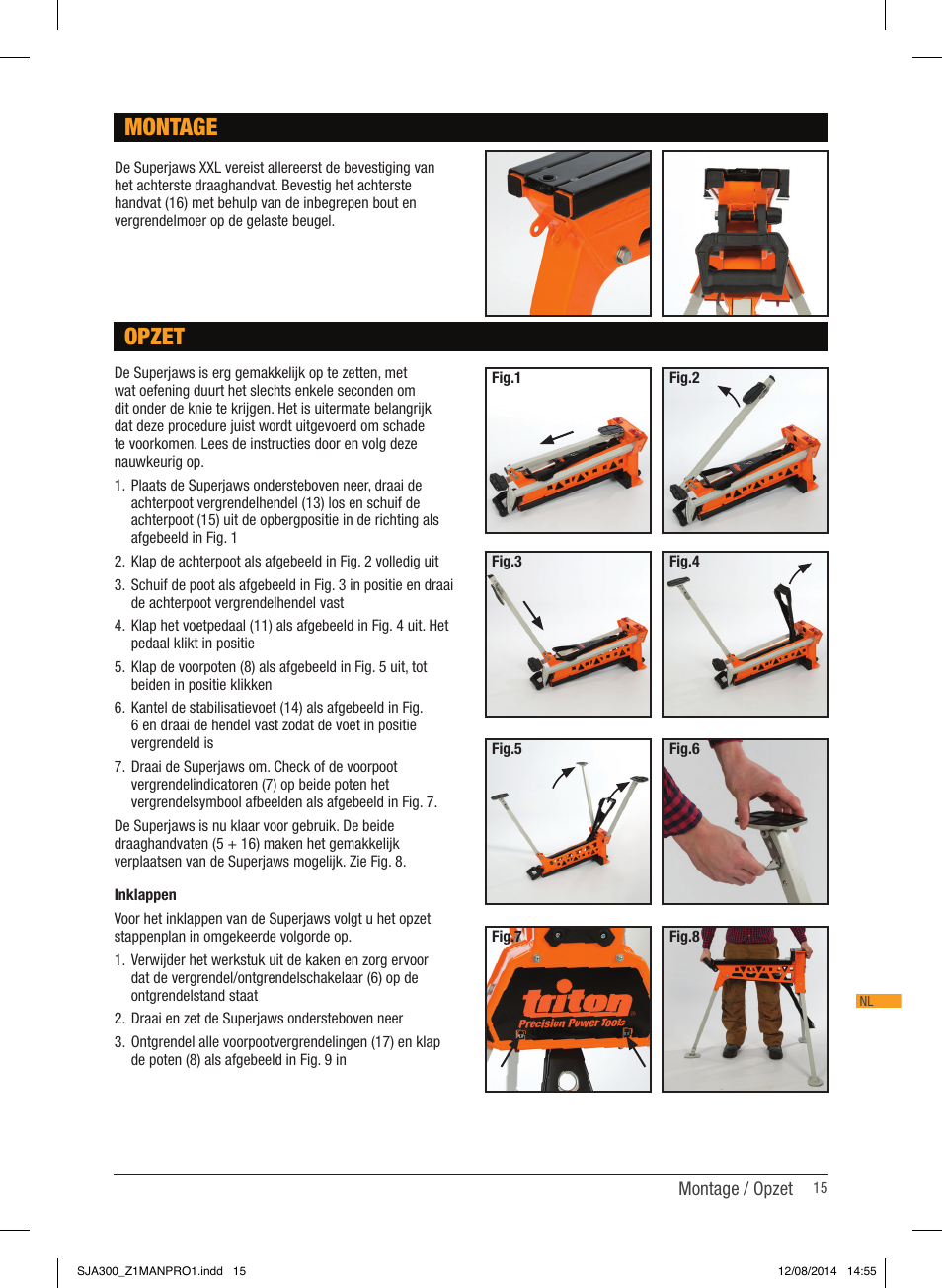 Montage, Opzet | Triton SJA 300 User Manual | Page 16 / 62