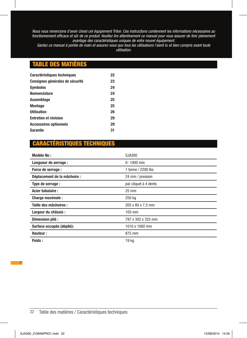 Triton SJA 300 User Manual | Page 23 / 62