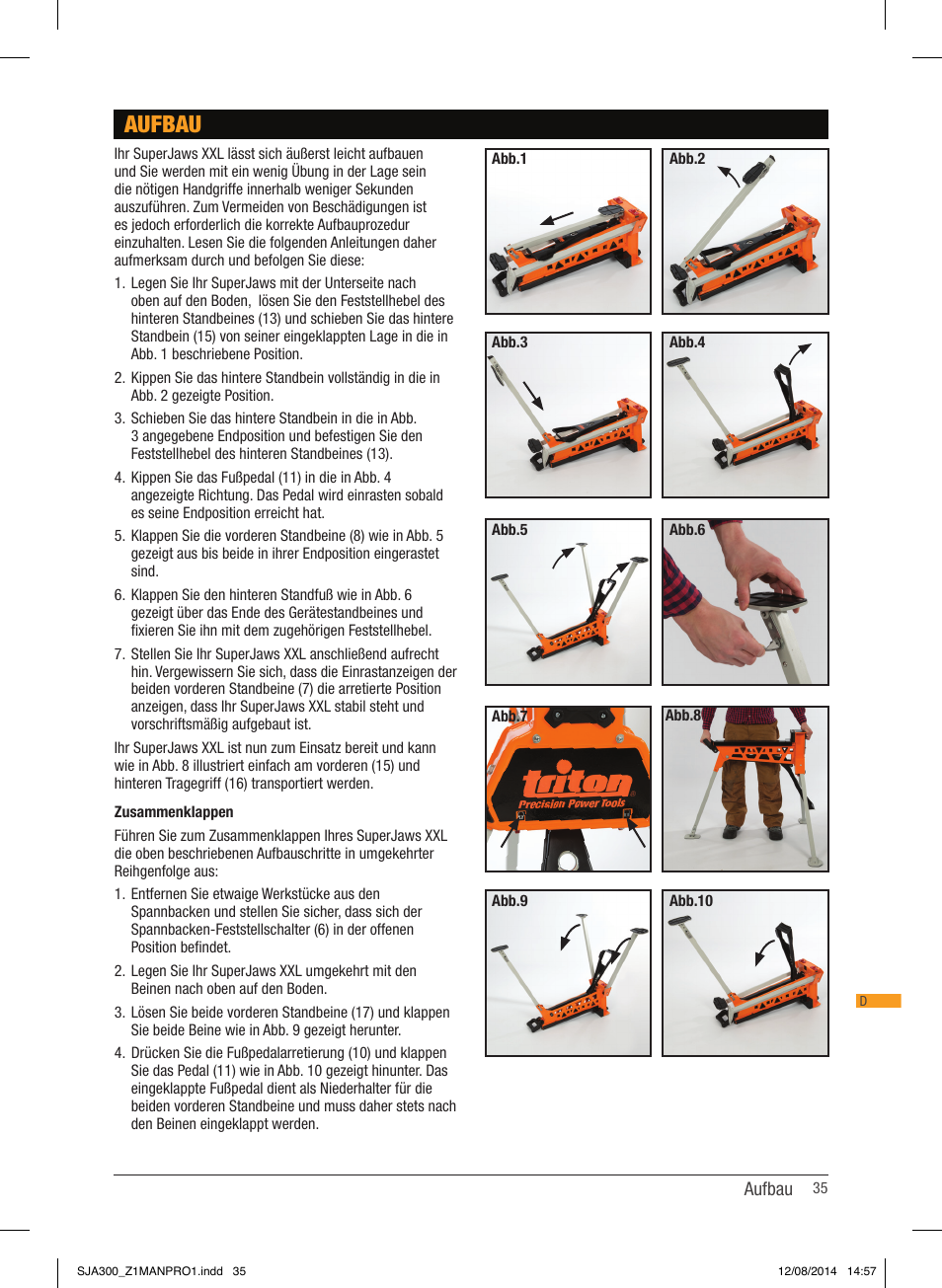 Aufbau | Triton SJA 300 User Manual | Page 36 / 62