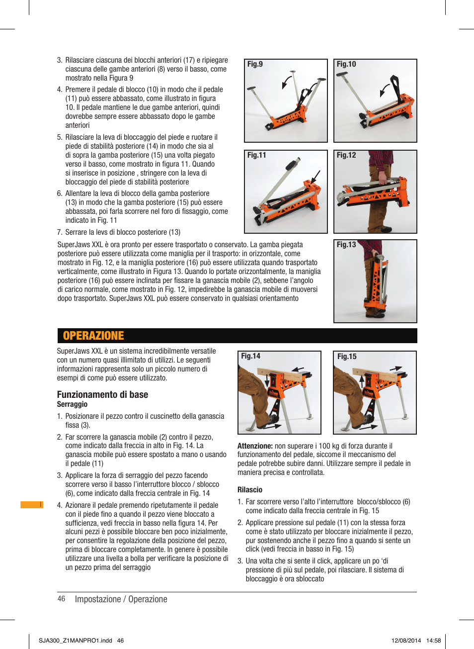 Operazione, Funzionamento di base | Triton SJA 300 User Manual | Page 47 / 62