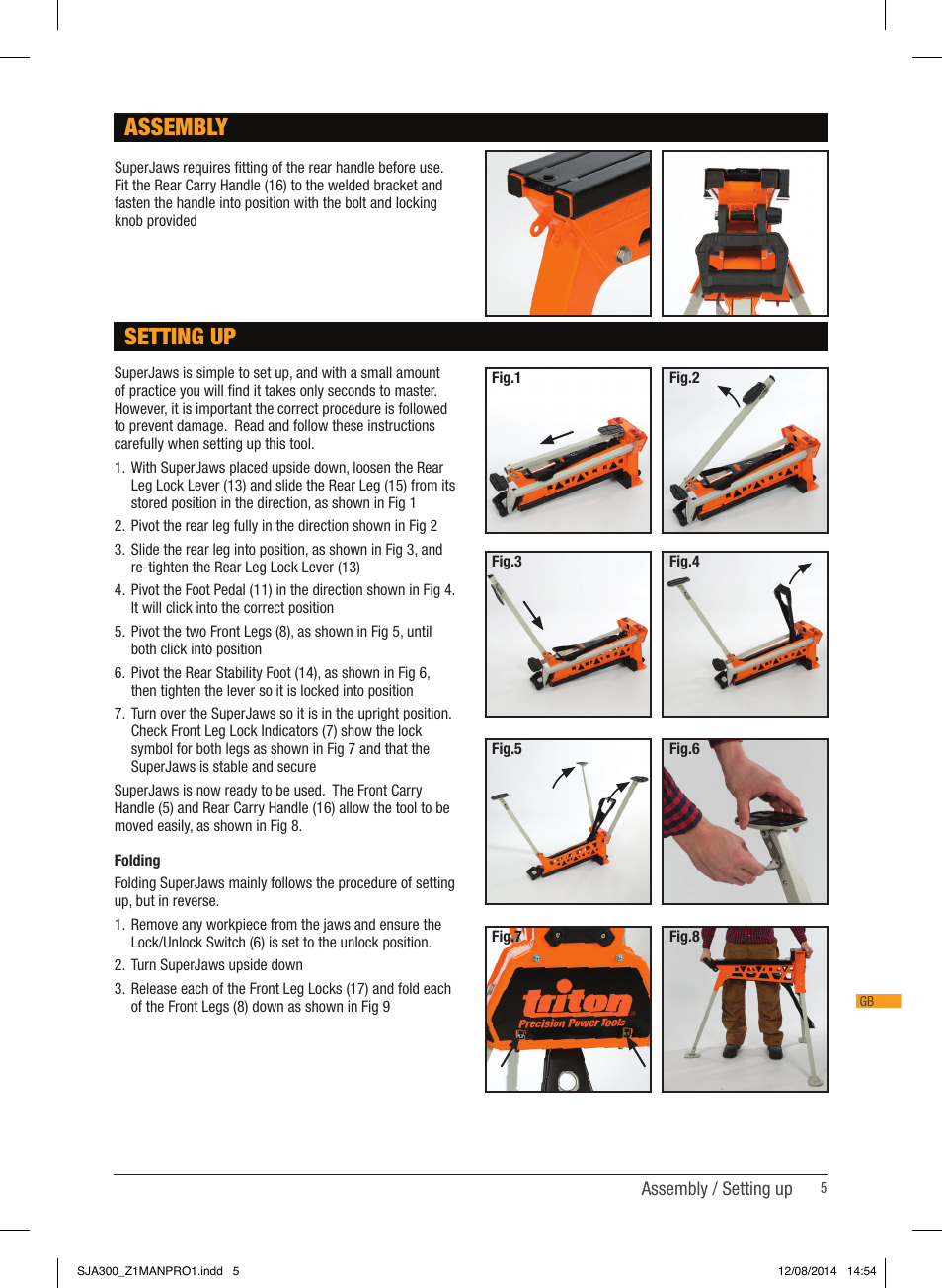 Assembly, Setting up | Triton SJA 300 User Manual | Page 6 / 62