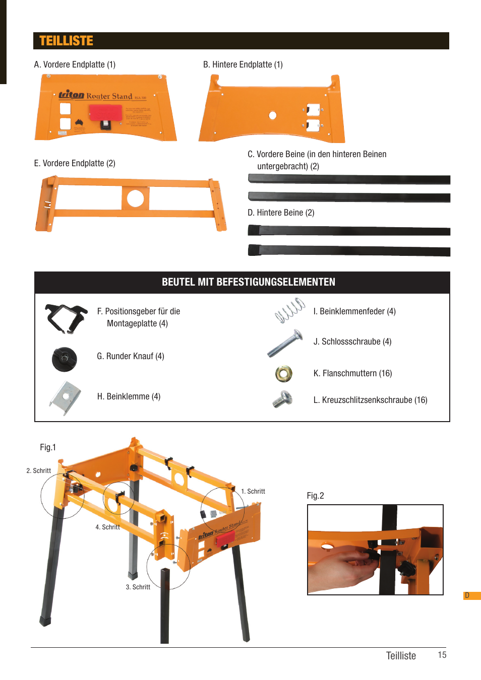 Teilliste | Triton RSA 300 User Manual | Page 15 / 25