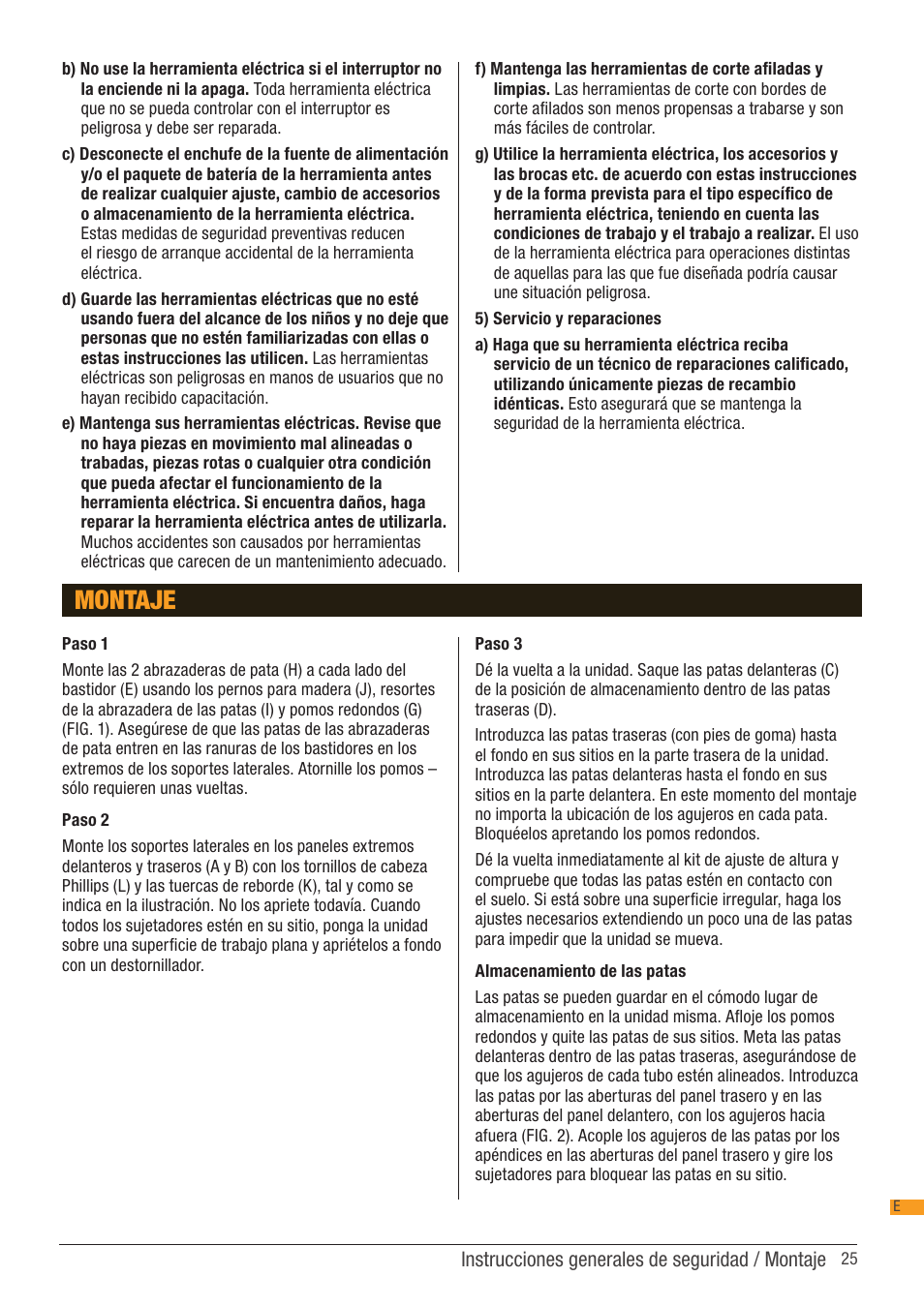 Montaje | Triton RSA 300 User Manual | Page 25 / 25