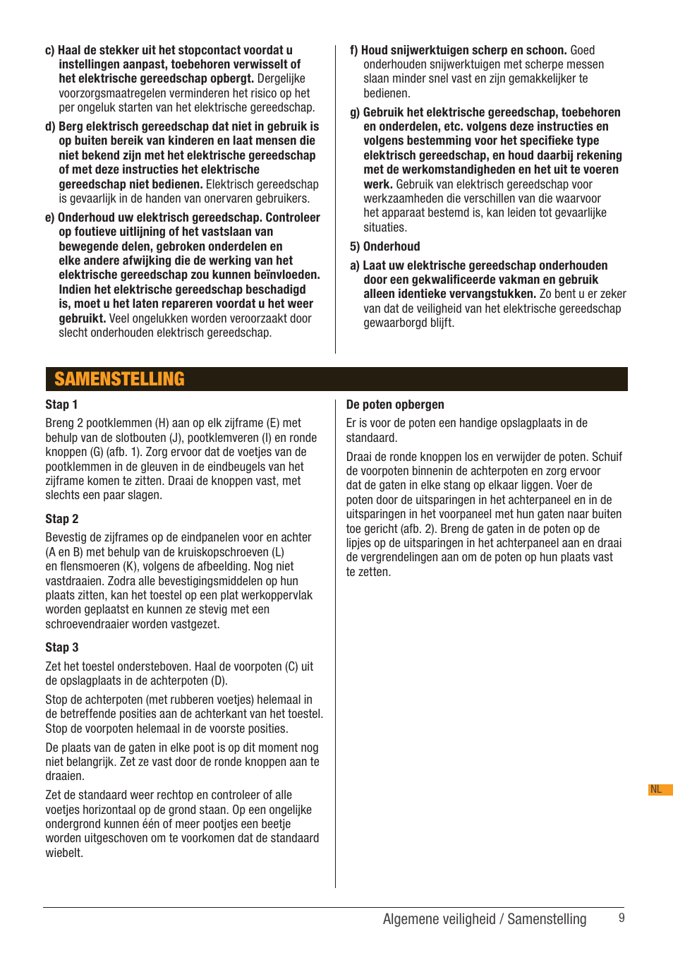 Samenstelling | Triton RSA 300 User Manual | Page 9 / 25