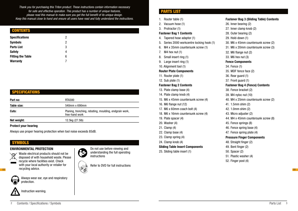 Triton RTA 300 User Manual | Page 2 / 19