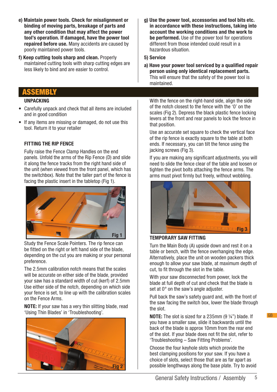 Assembly | Triton TCB 100 User Manual | Page 5 / 79