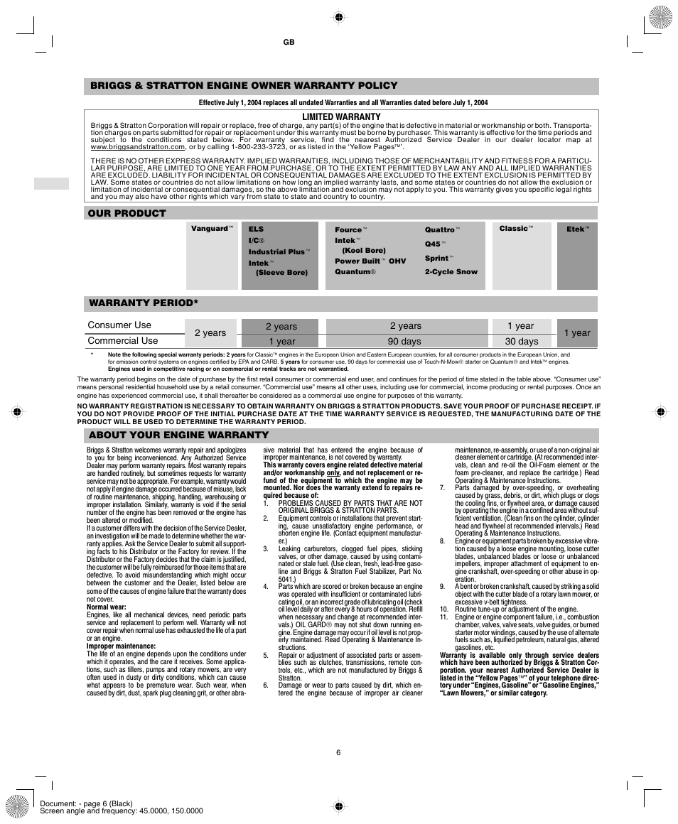 Briggs & Stratton 84100 User Manual | Page 8 / 24