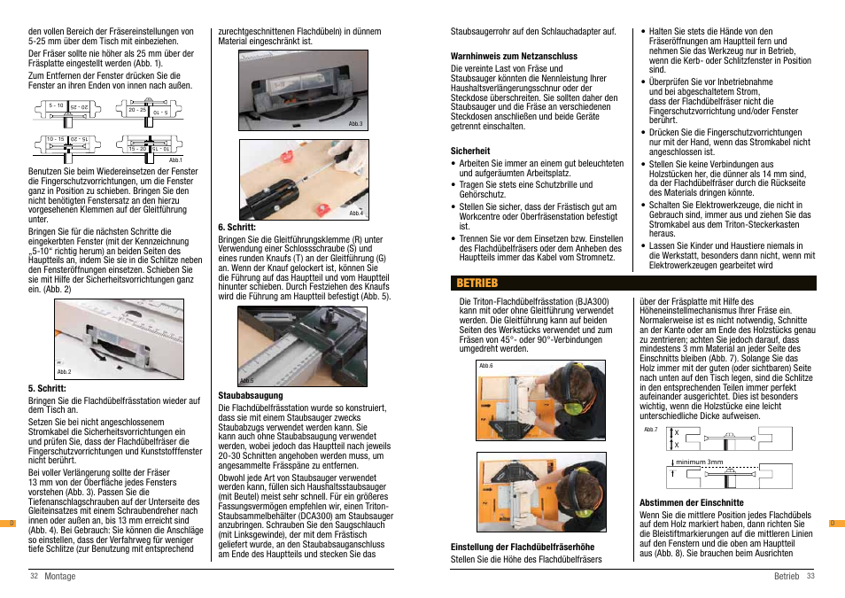 Betrieb | Triton BJA 300 User Manual | Page 17 / 26