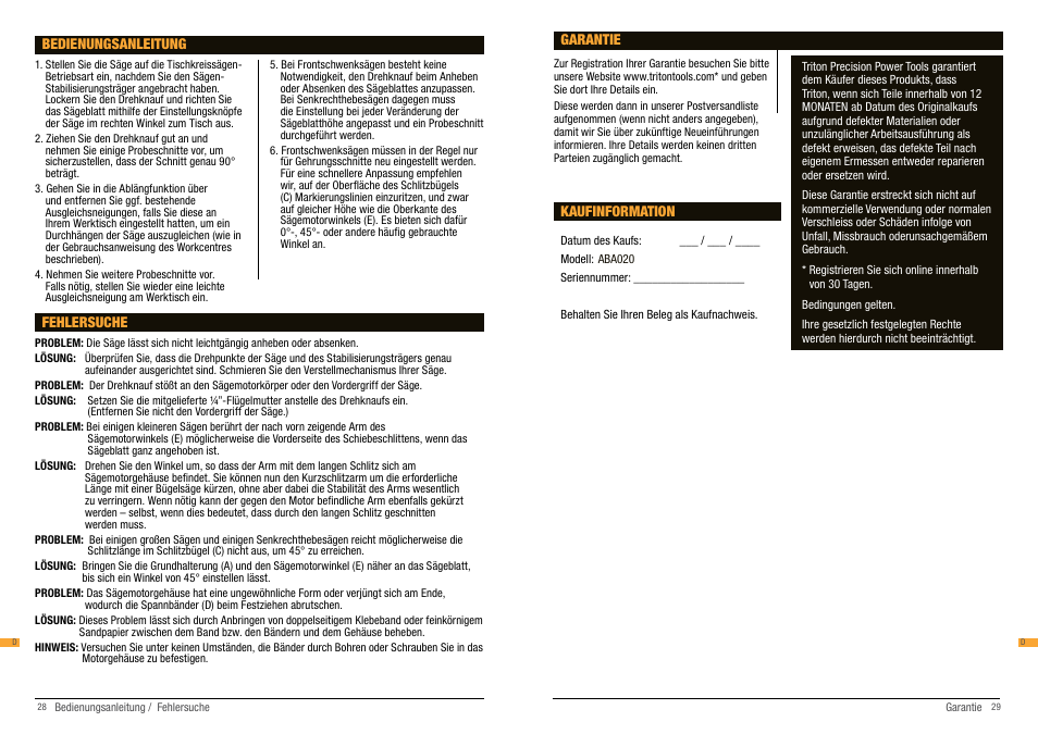 Triton ABA 020 User Manual | Page 15 / 22