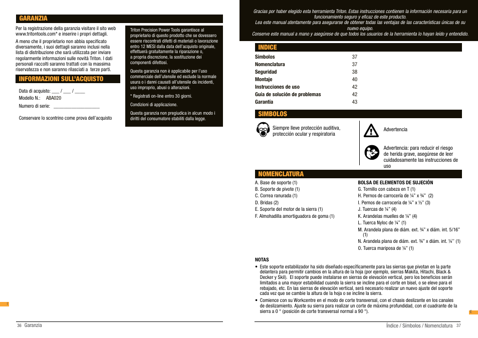 Triton ABA 020 User Manual | Page 19 / 22