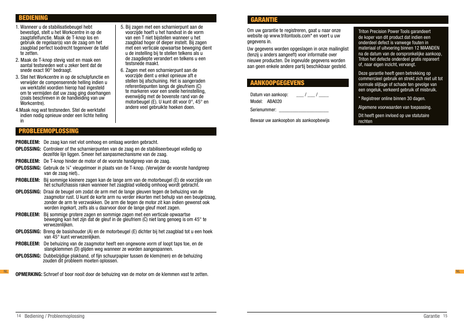 Triton ABA 020 User Manual | Page 8 / 22
