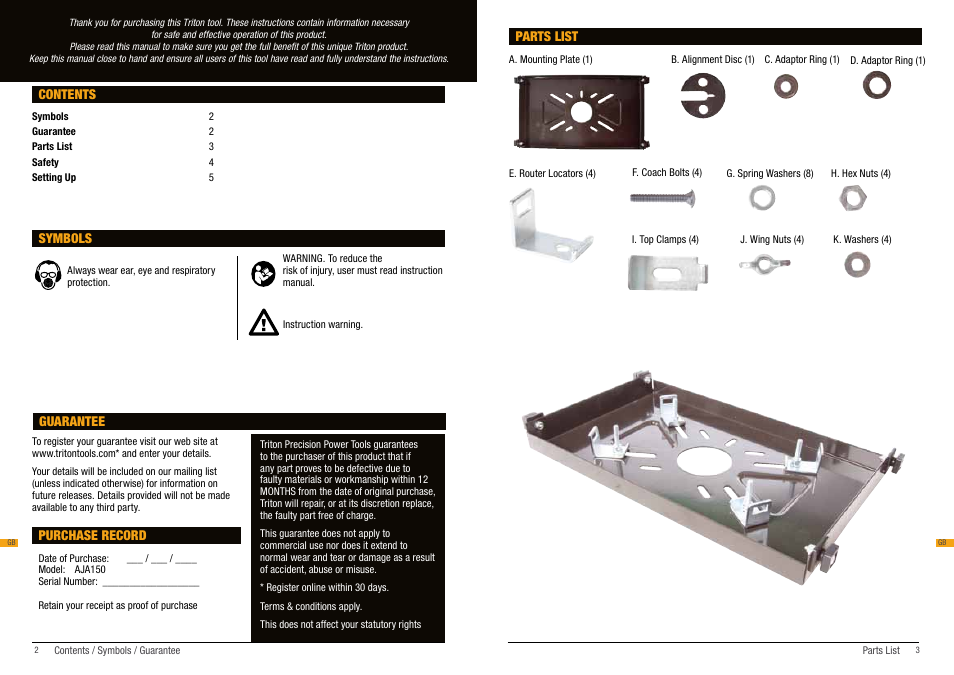 Triton AJA 150 User Manual | Page 2 / 17