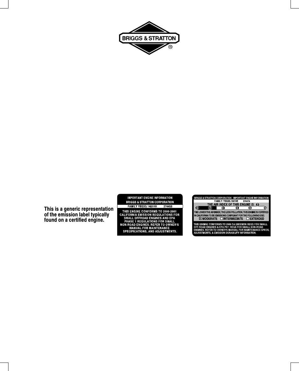 The power in power equipment | Briggs & Stratton 133200 User Manual | Page 2 / 20