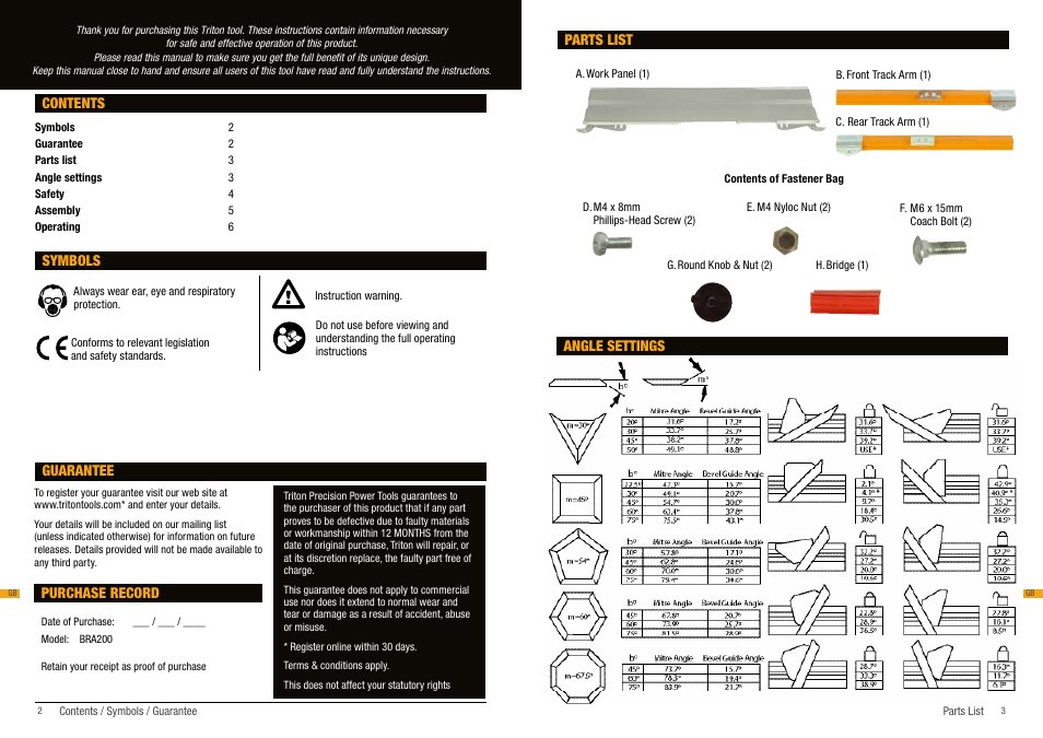 Triton BRA 200 User Manual | Page 2 / 20
