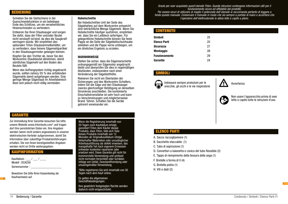 Triton DCA 250 User Manual | Page 13 / 19