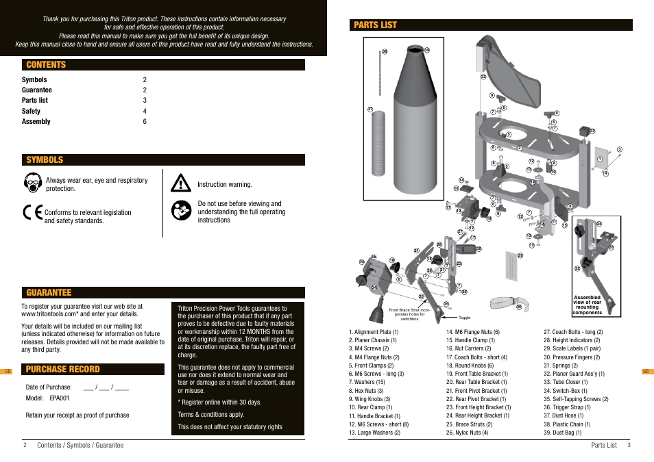 Triton EPA 001 User Manual | Page 2 / 28