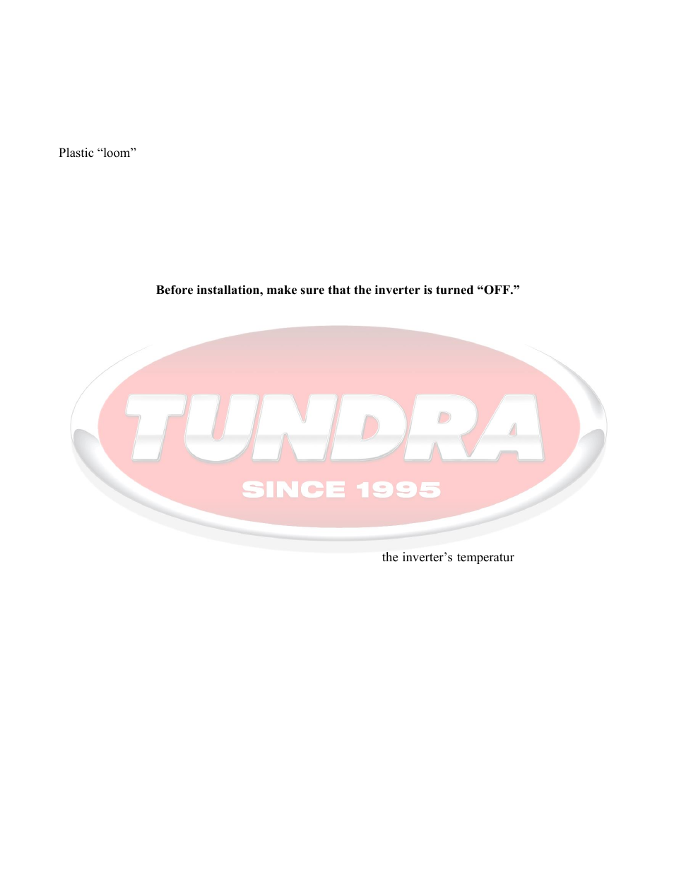 Where to install | Tundra HDi3000 User Manual | Page 8 / 19